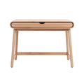 **Titel: Minimalistisch Houten Bureau met Lade**