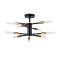 **Moderne Hanglamp met Zwarte en Gouden Accenten**