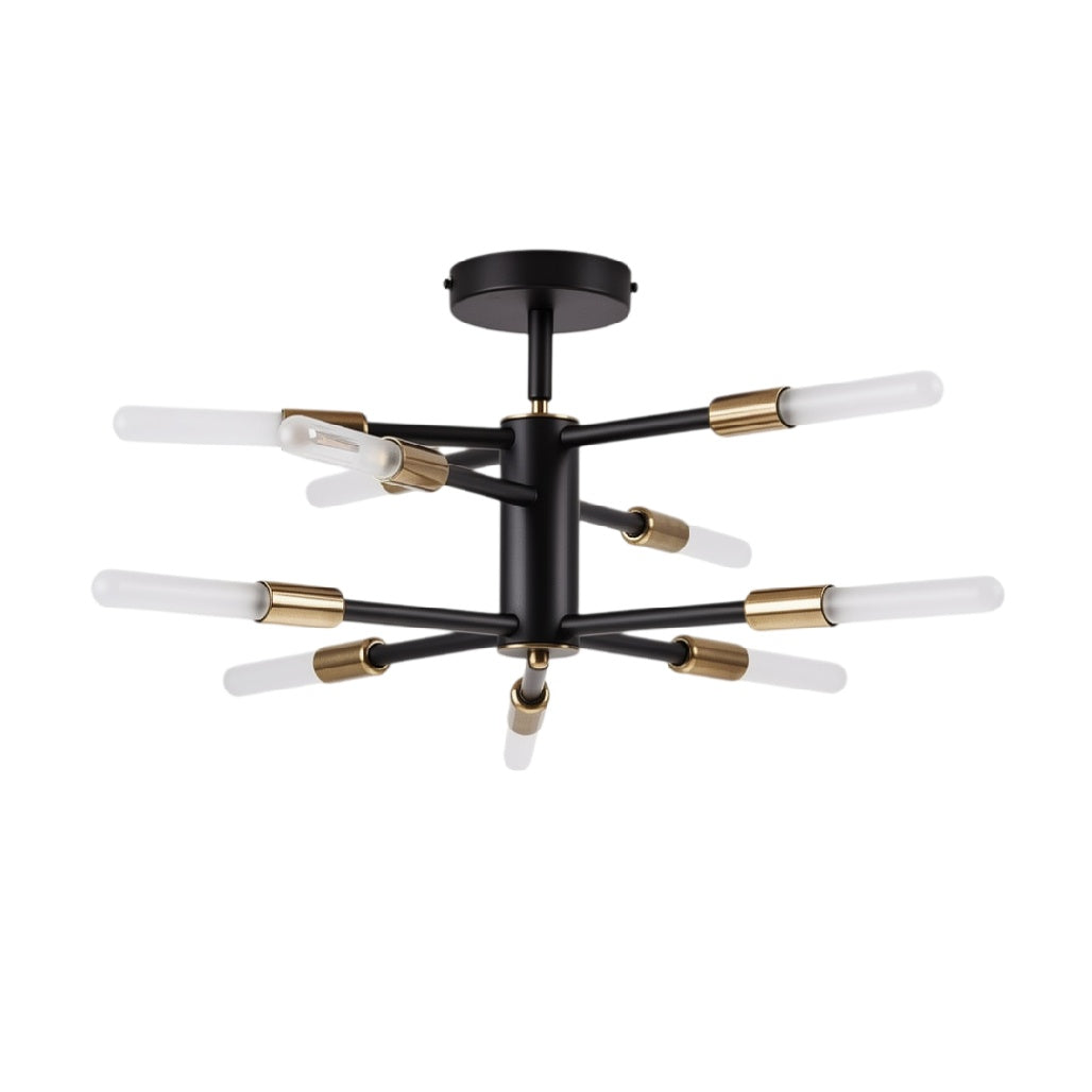 **Moderne Hanglamp met Zwarte en Gouden Accenten**