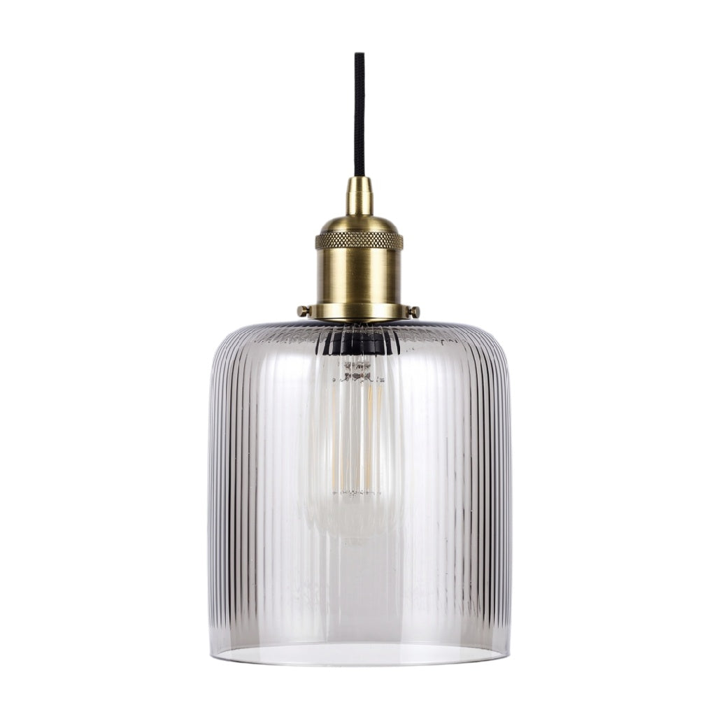 **Technische Titel in het Nederlands: Moderne hanglamp met glas en messing details**