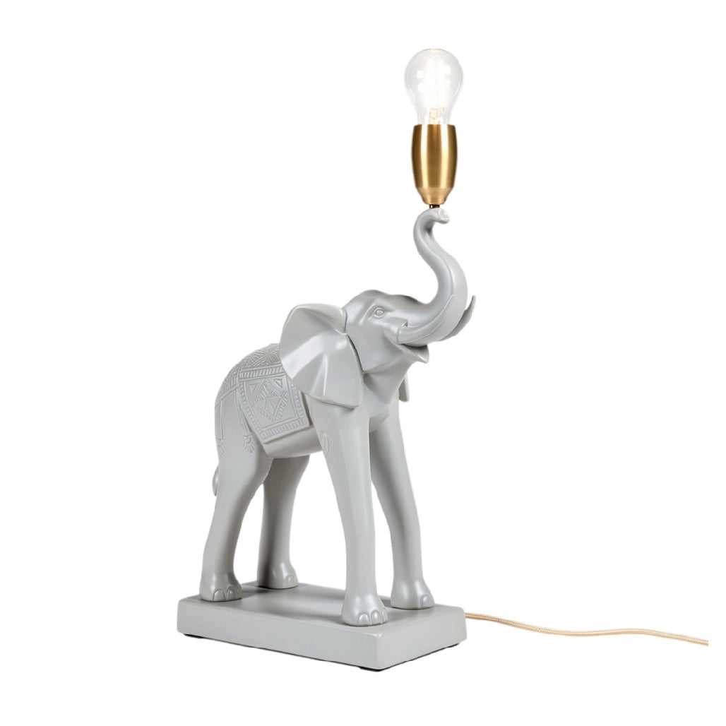 **Verlichtingsarmatuur in de vorm van een olifant met goudkleurige fitting**